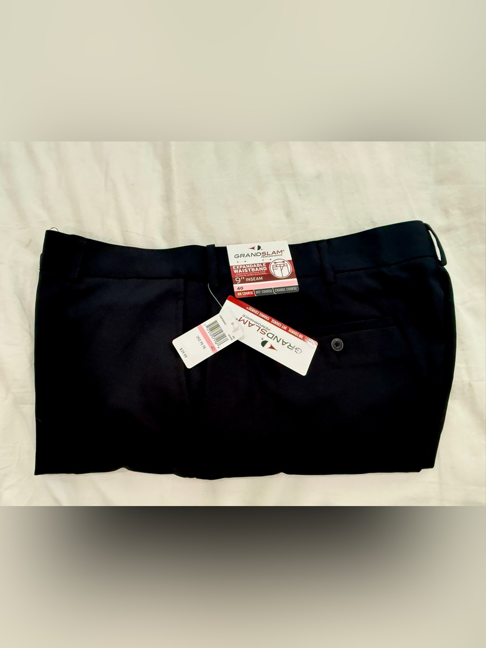 Grand Slam Men's Black Dress Shorts with Tags